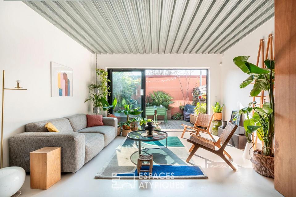 Maison d'architecte avec terrasse et rooftop