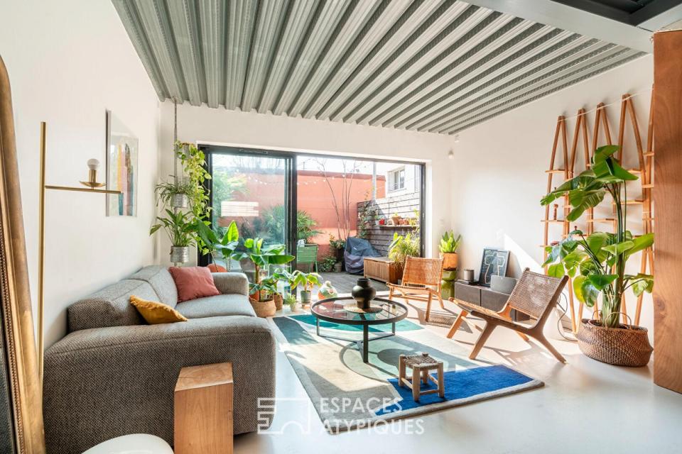 Maison d'architecte avec terrasse et rooftop