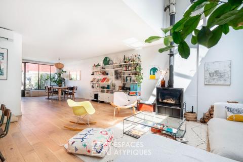 Loft en duplex avec verrière et terrasse