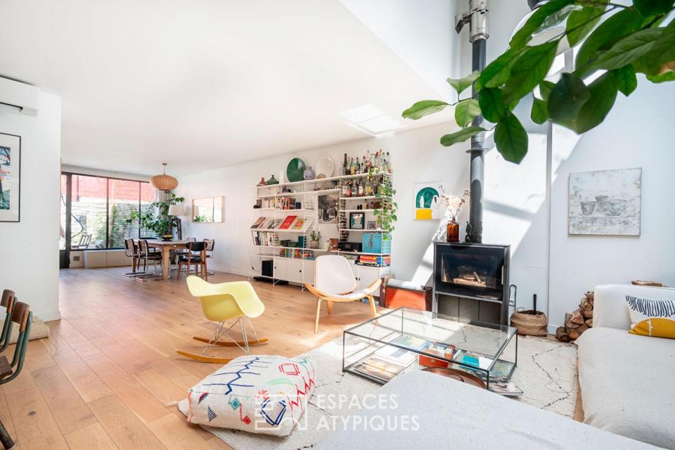 Loft en duplex avec verrière et terrasse