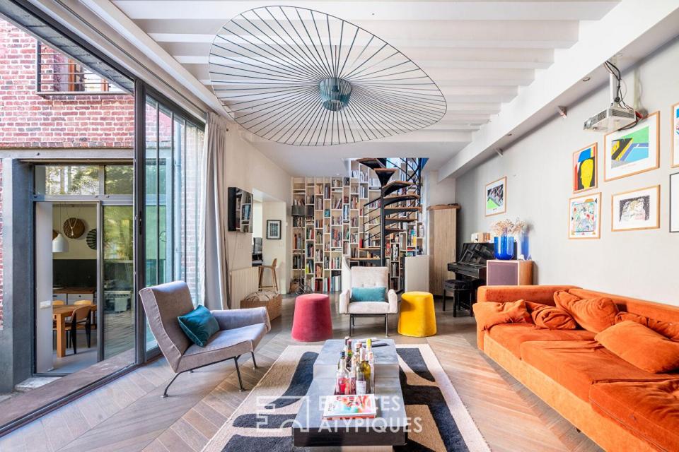 Maison à l'esprit loft avec terrasse