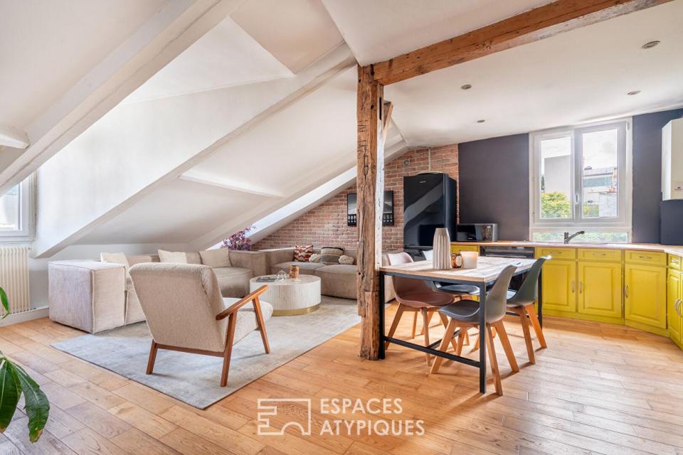Appartement de charme à l'esprit contemporain au dernier étage