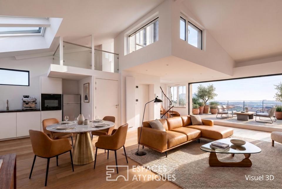 Duplex avec terrasses et rooftop
