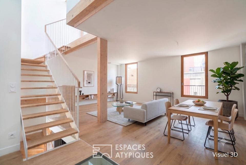 Maison d'architecte avec terrasse tropézienne