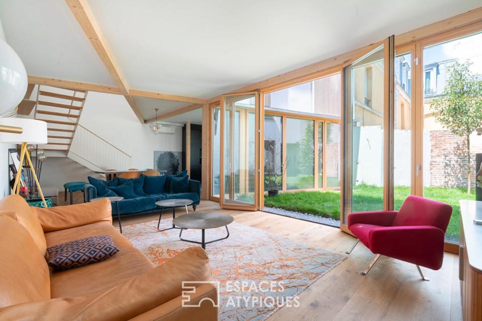 Duplex à l'esprit loft avec jardin