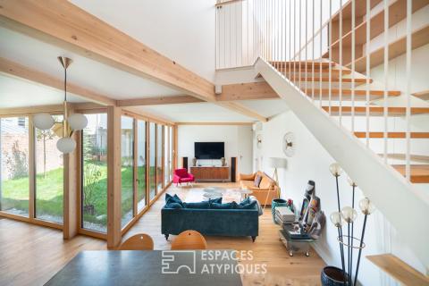Duplex à l&rsquo;esprit loft avec jardin