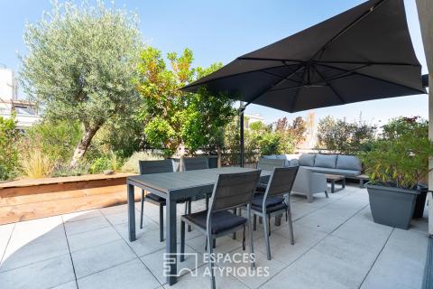 Penthouse avec terrasse végétalisée