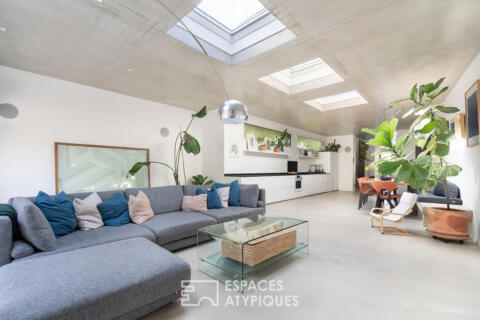Maison contemporaine avec jardin et terrasse