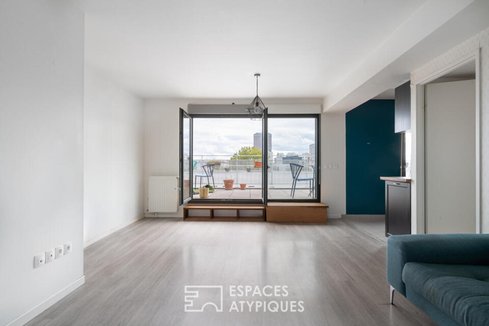 Appartement en dernier étage avec terrasse plein ciel