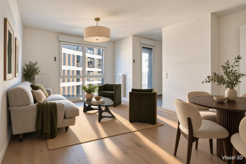 New apartment with loggia and balcony