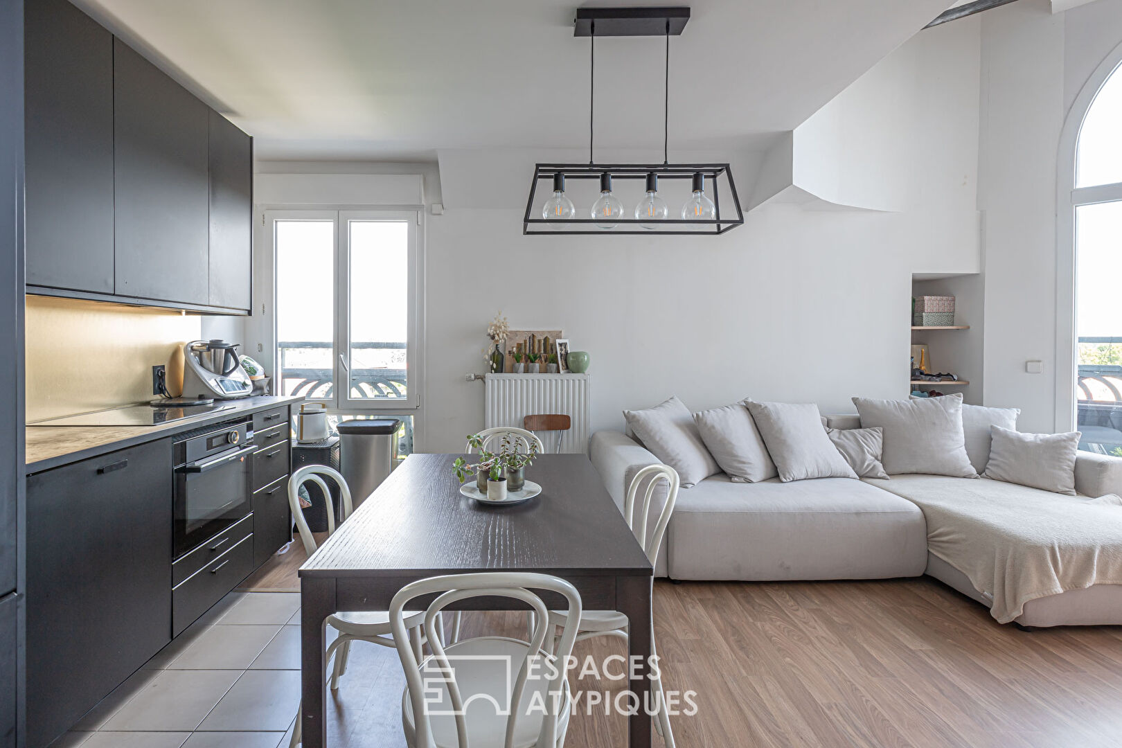 Apartment with balcony and mezzanine