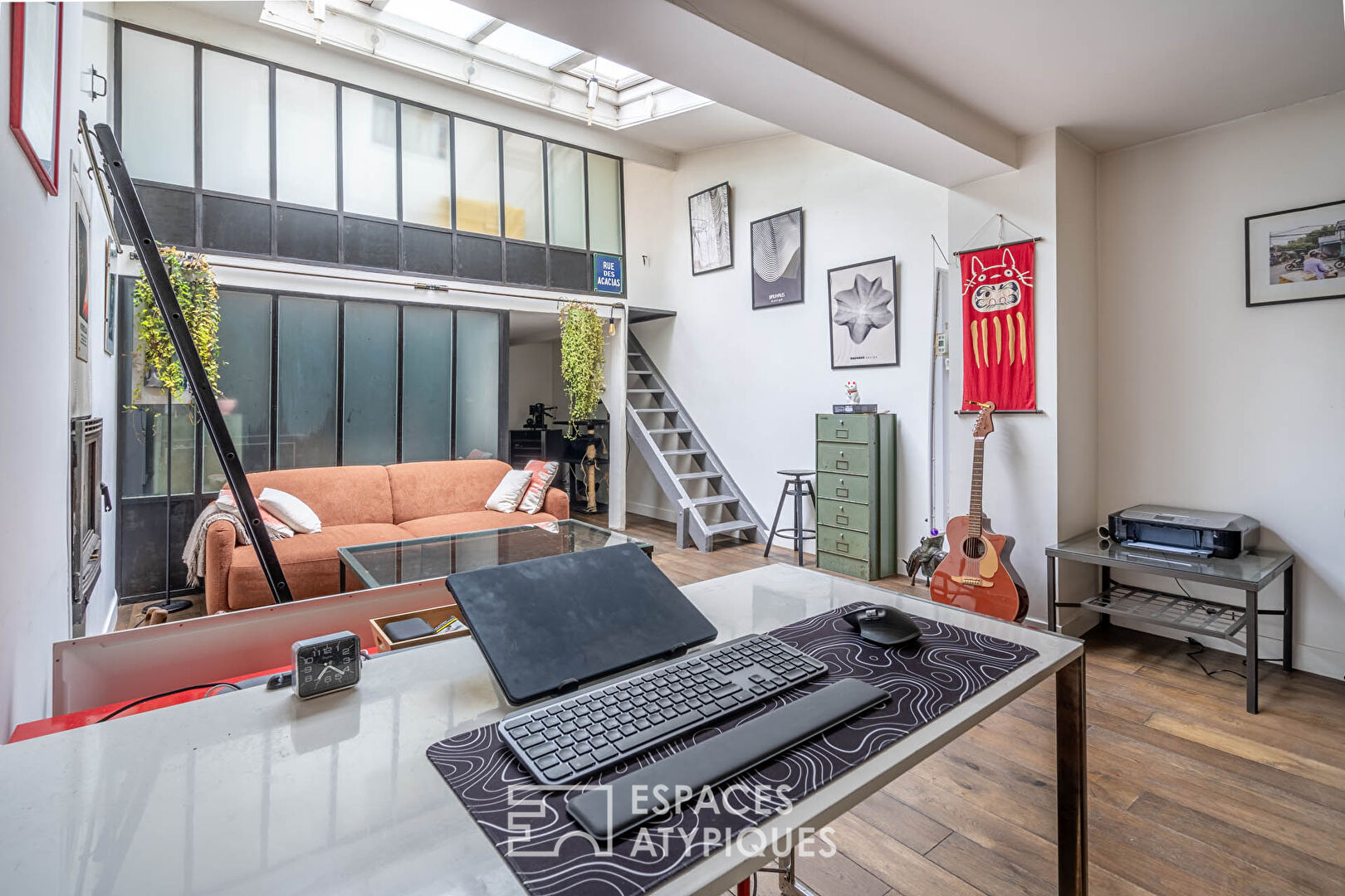 Triplex loft with multiple glass roofs