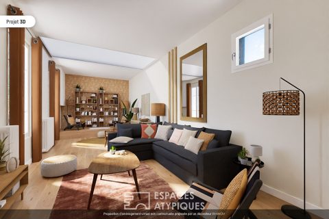 Maison de ville avec cour intérieure bucolique