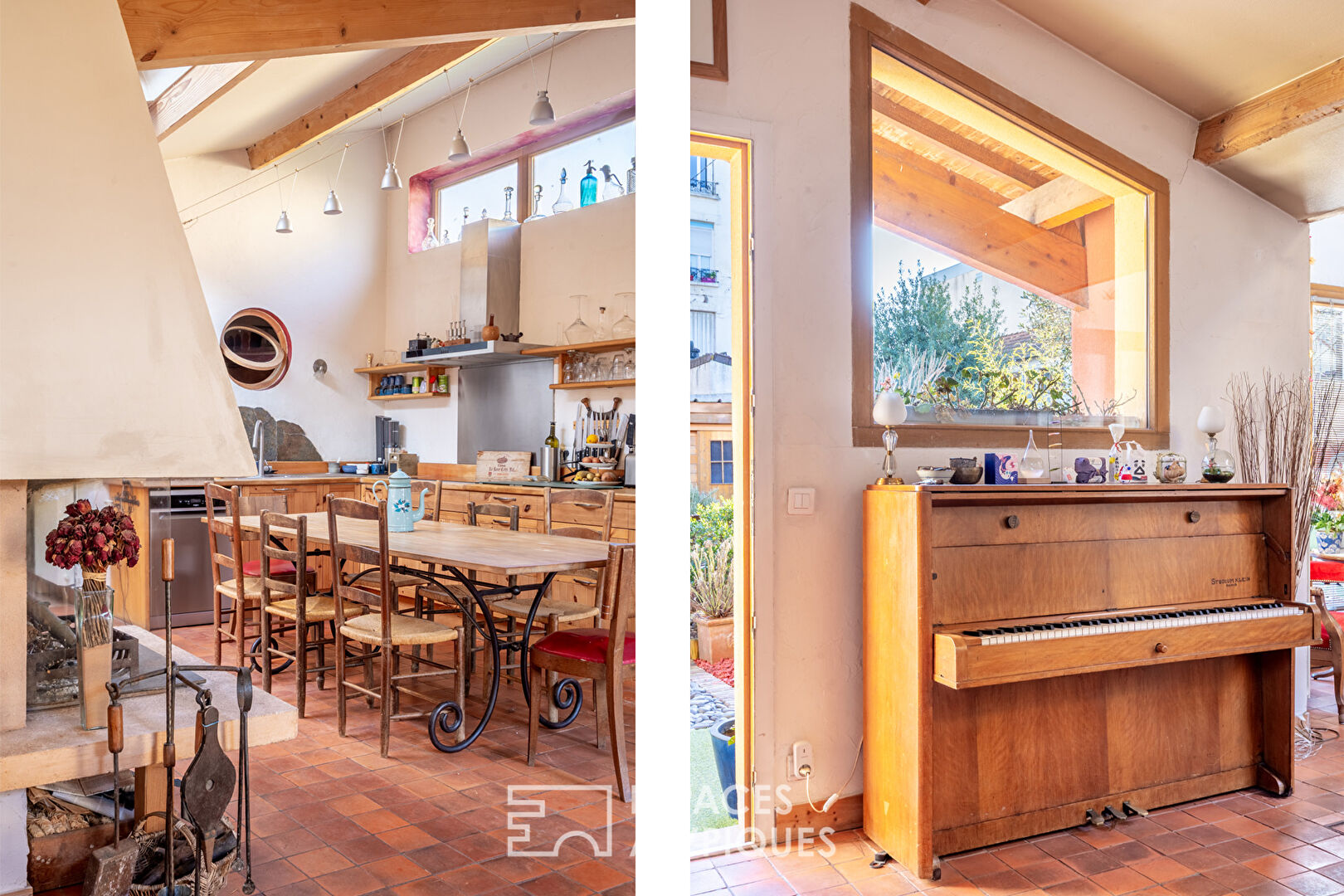 Maison avec patio et jardin