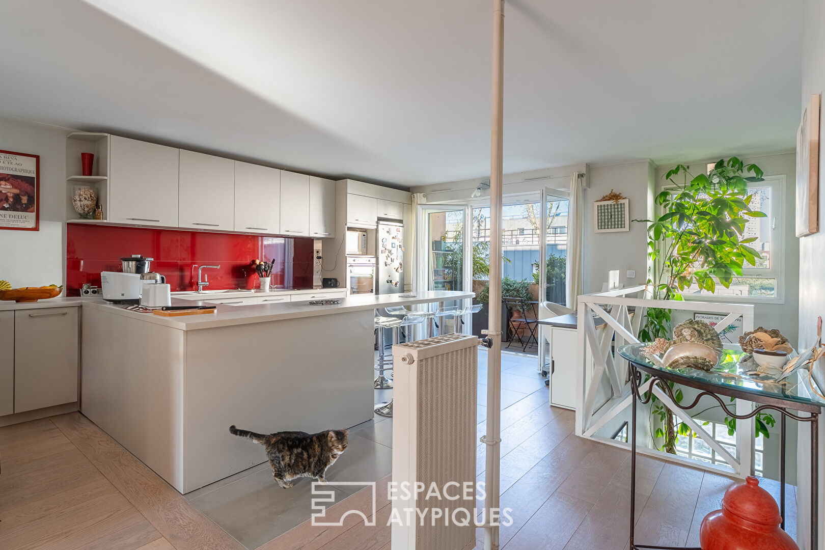 Duplex inversé traversant avec balcon