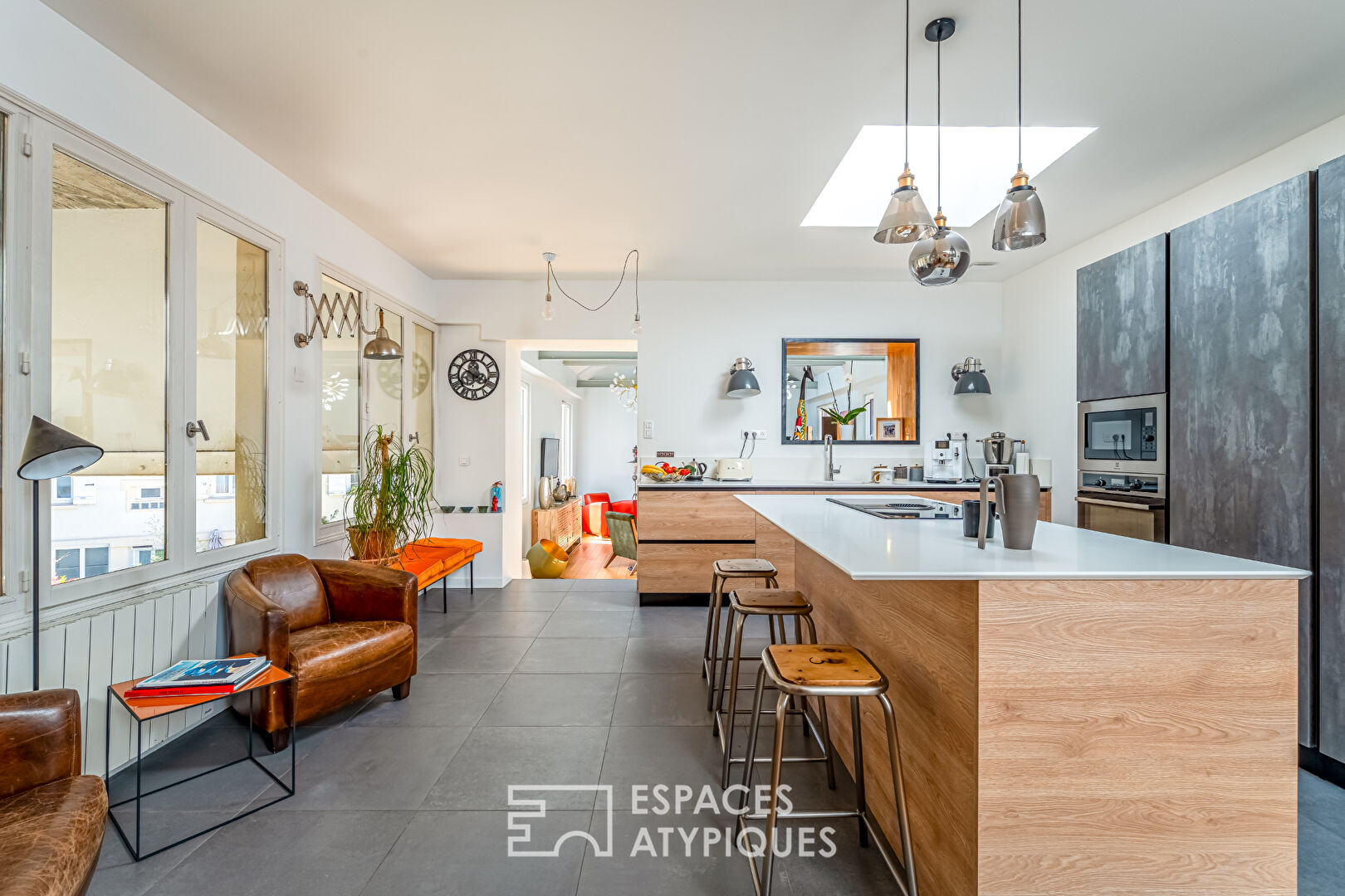 Duplex esprit Loft New-Yorkais et son rooftop à Clamart centre