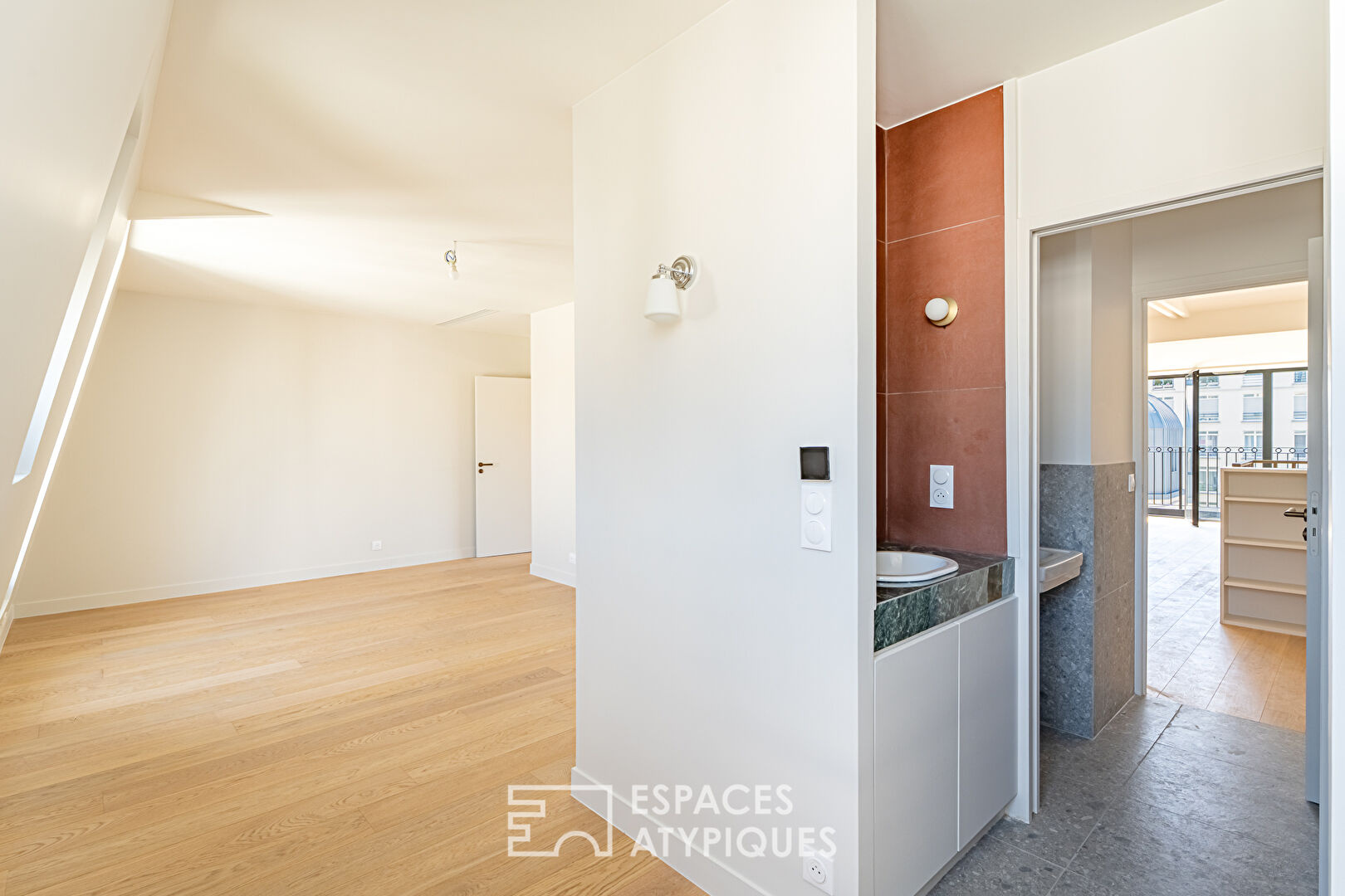 Top floor duplex with balconies and unobstructed view