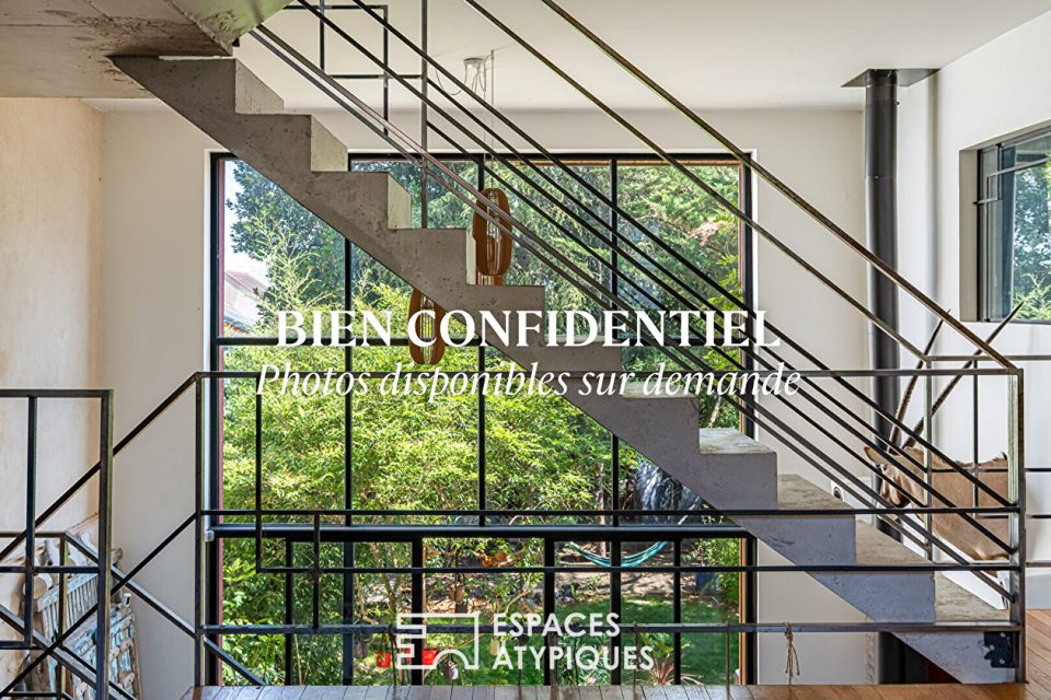 Maison d'architecte au style loft avec jardin et terrasses à Châtillon limite Clamart