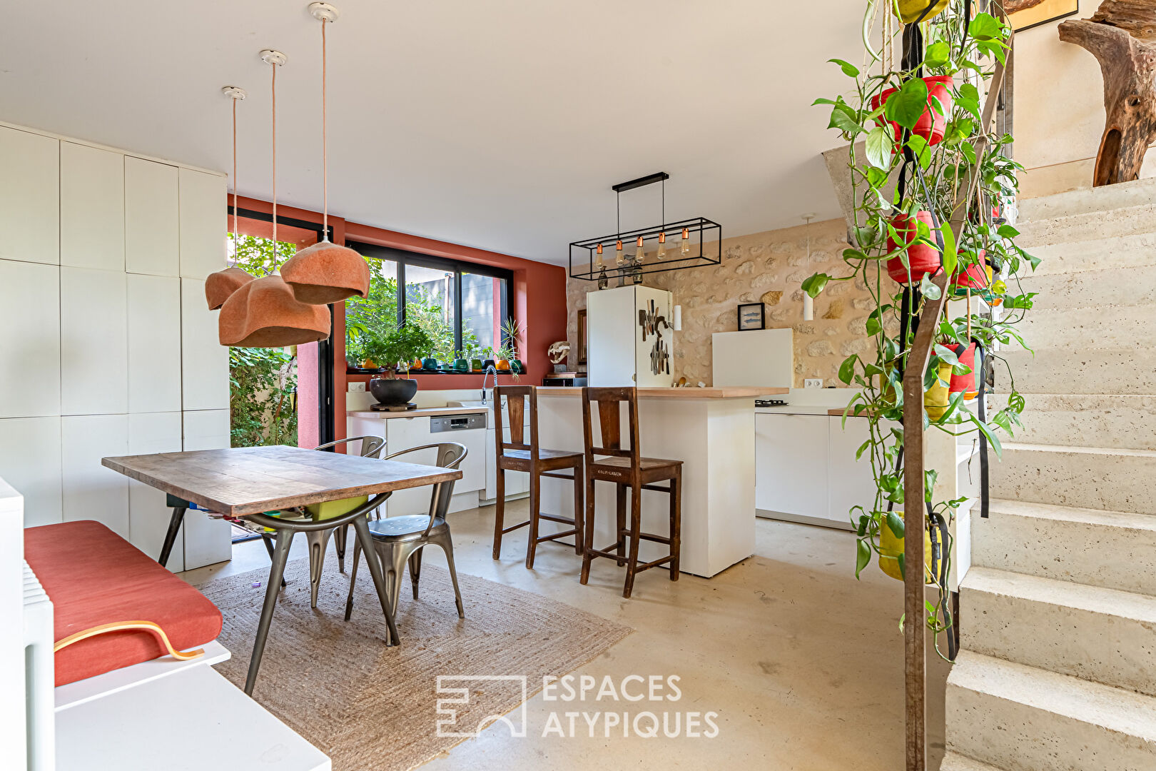 Maison d’architecte au style loft avec jardin et terrasses à Châtillon limite Clamart