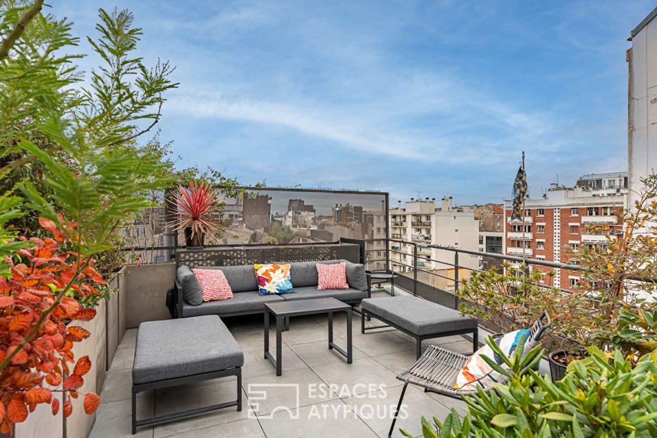 Triplex contemporain et meublé avec toit-terrasse au coeur de Boulogne