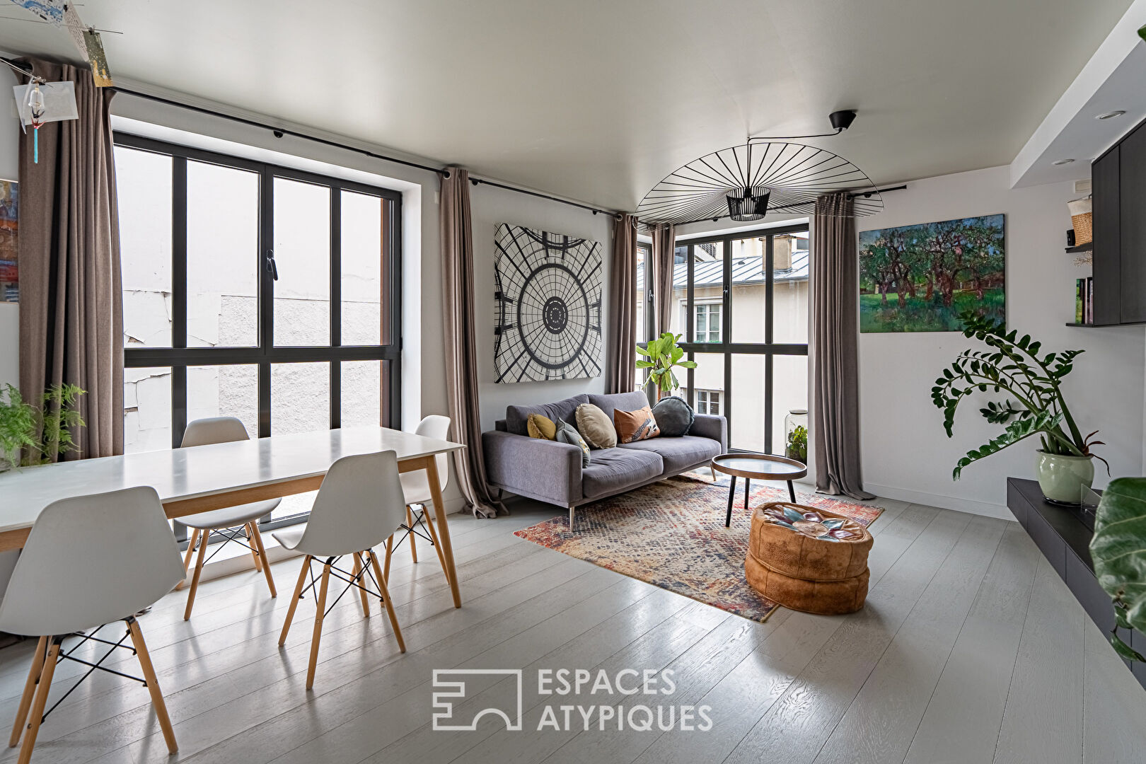 Triplex contemporain meublé avec toit-terrasse au coeur de Boulogne