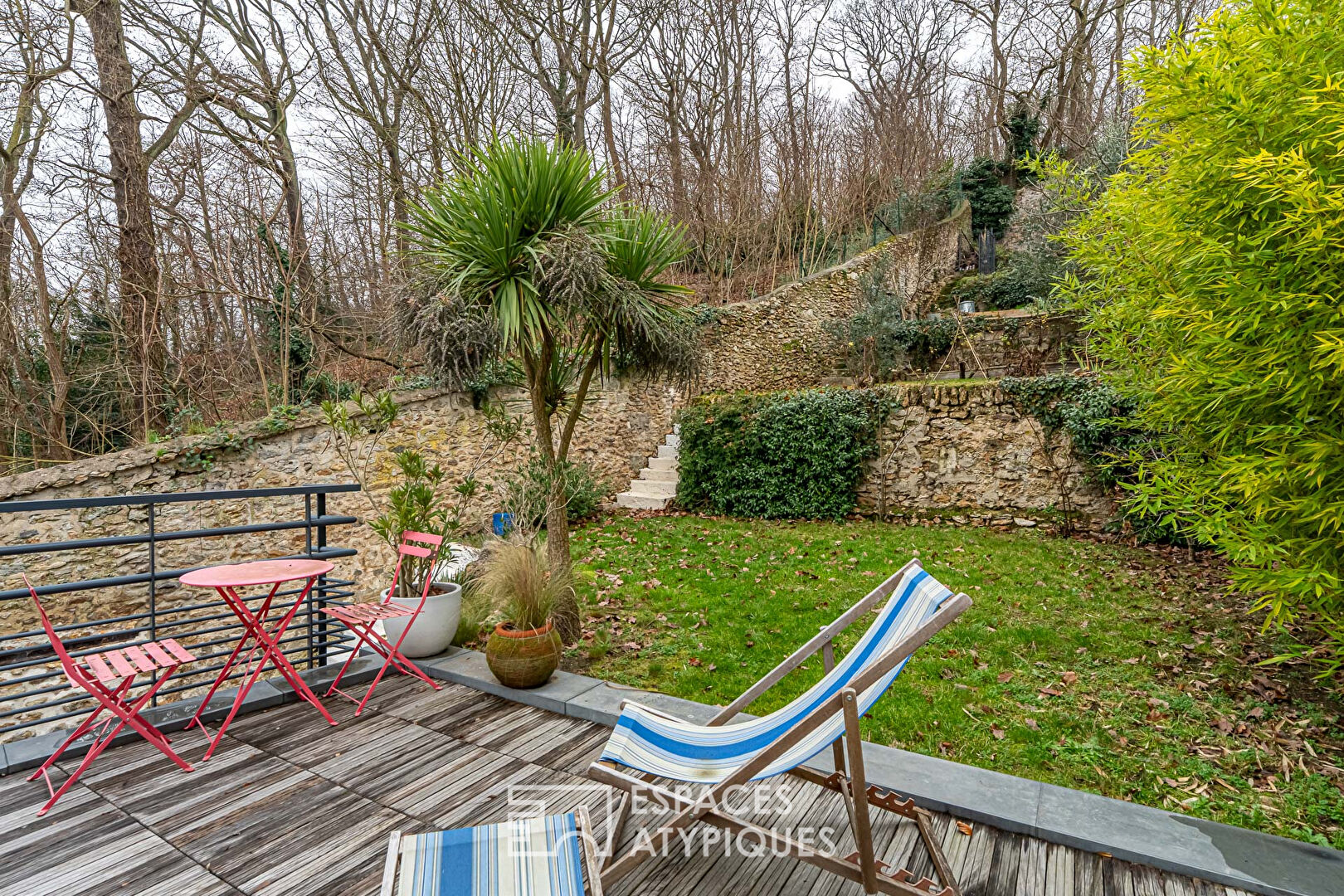 Maison contemporaine avec jardin en espaliers