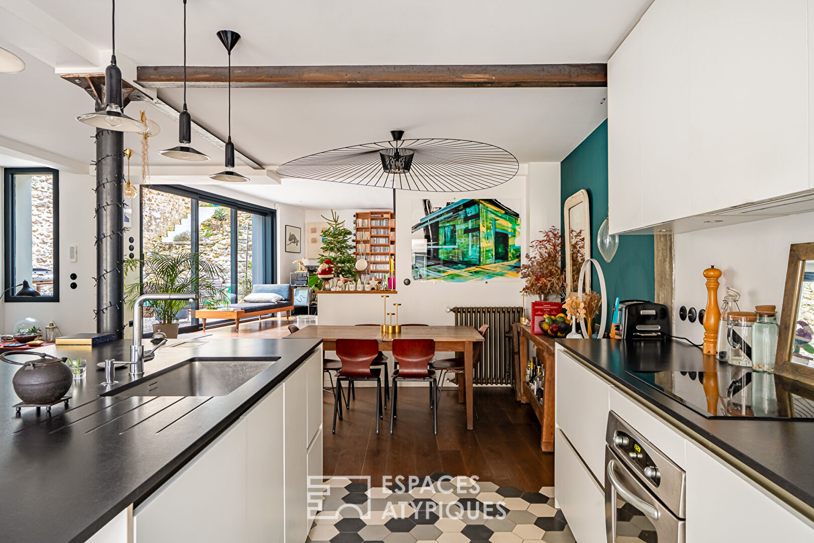 Maison contemporaine avec jardin en espaliers