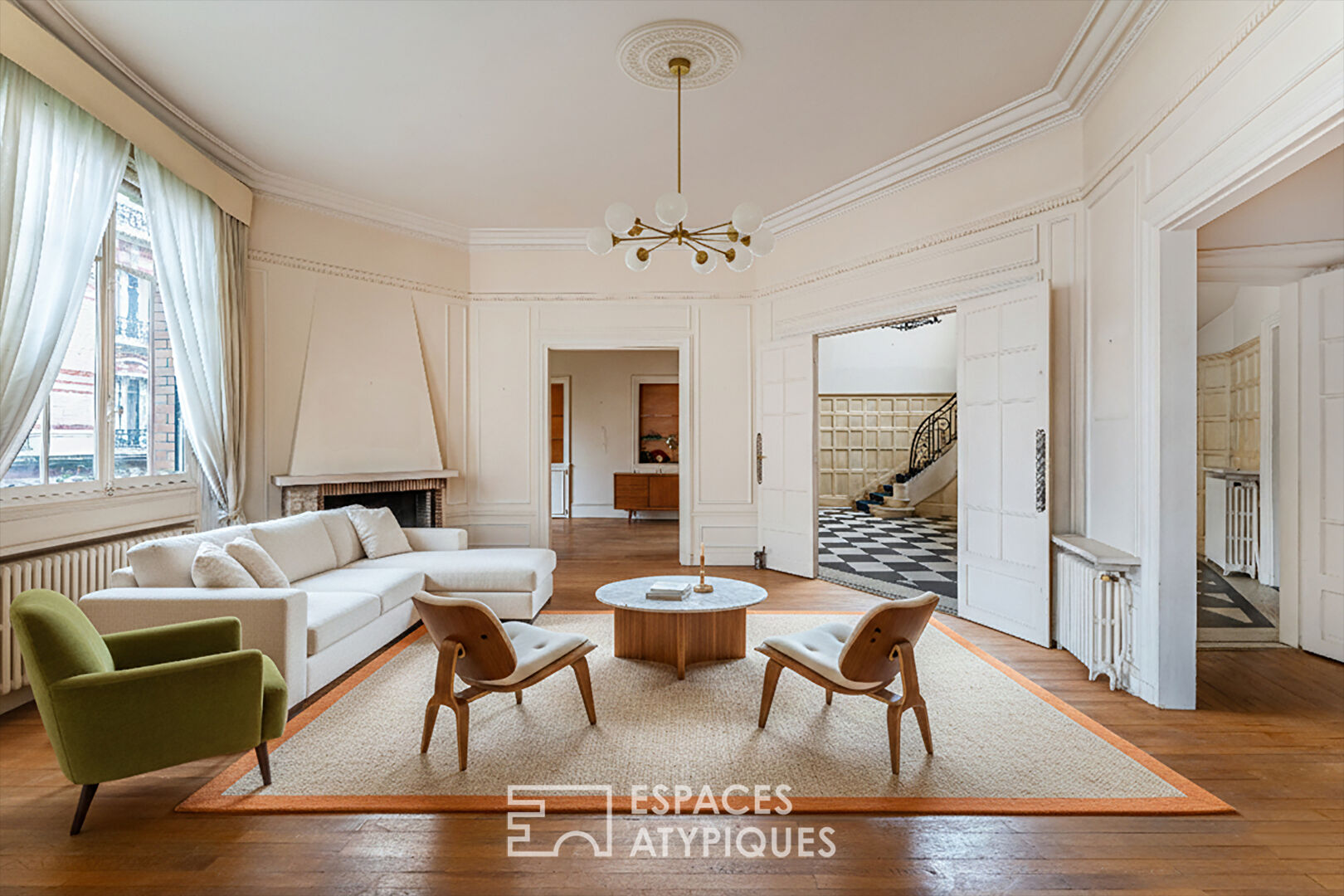 Duplex Art Déco aux volumes généreux à l&rsquo;Entrée de la Villa Chaptal