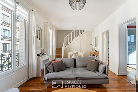 Duplex en dernier étage avec vue sur le beffroi de la mairie