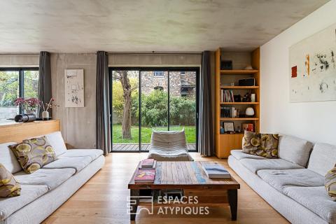 Maison d&rsquo;architecte contemporaine à l&rsquo;esprit loft avec jardin