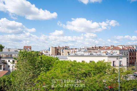Appartement traversant au dernier étage avec vue dégagée