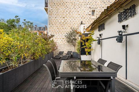 Maison loft d&rsquo;exception avec terrasse plein ciel, quartier Bécon