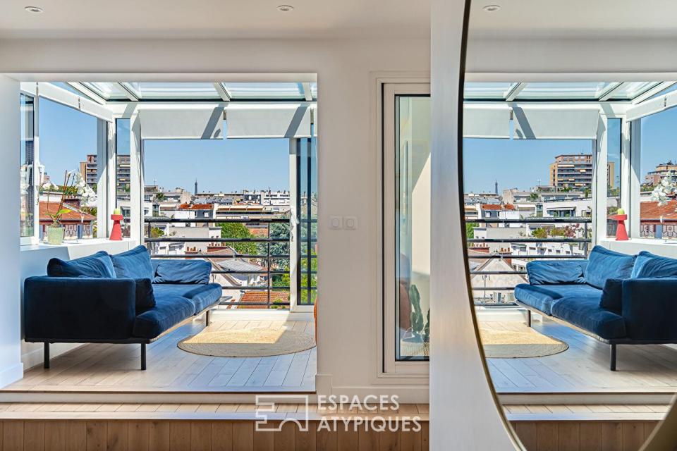 Penthouse confidentiel et terrasse plein ciel, dans le quartier Parchamp - Albert-Kahn