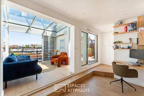Penthouse confidentiel et terrasse plein ciel, dans le quartier Parchamp – Albert-Kahn