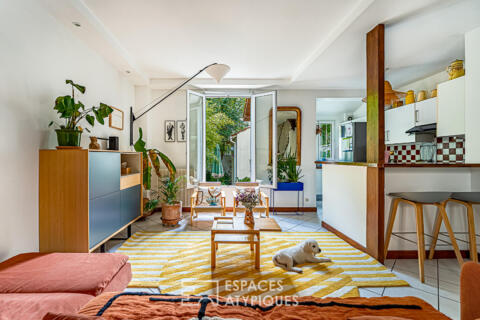 Maison familiale avec jardin intimiste et studio indépendant.