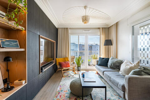 Appartement d&rsquo;architecte avec balcon vue Seine au dernier étage