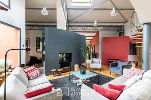 Ancien garage transformé en Loft avec jardin paysagé