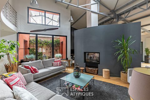 Ancien garage transformé en Loft avec jardin paysagé