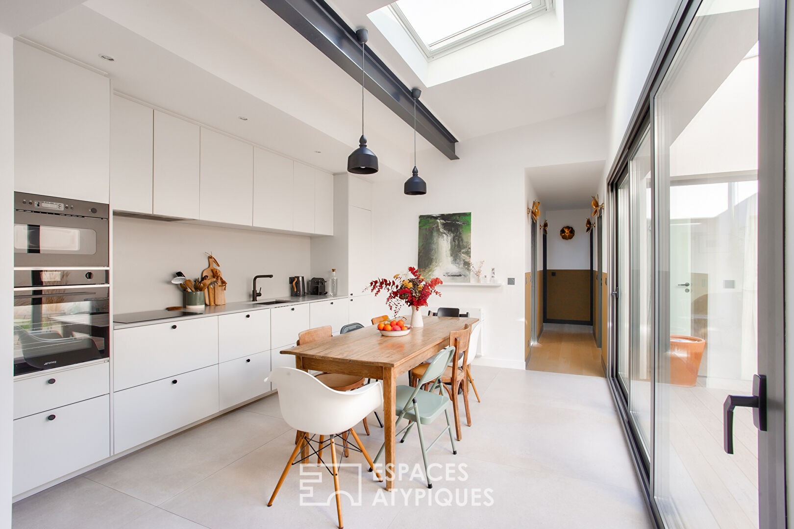 Contemporary loft with patio