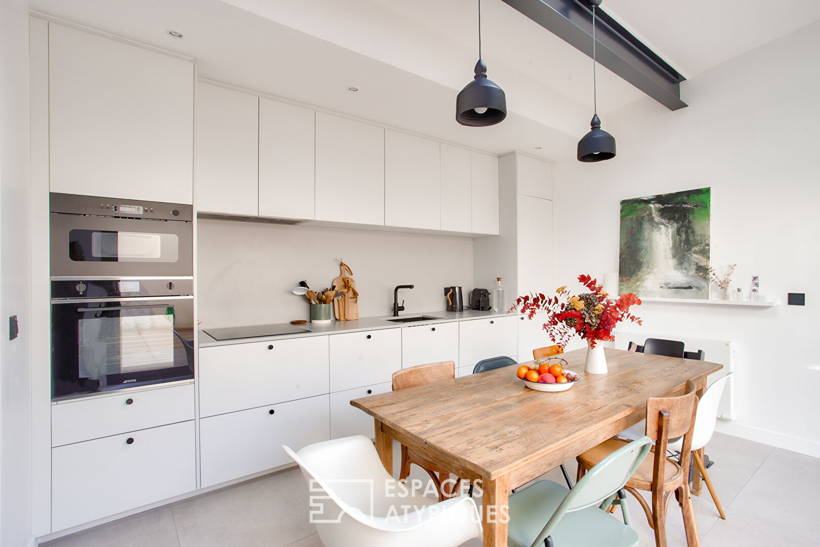 Contemporary loft with patio