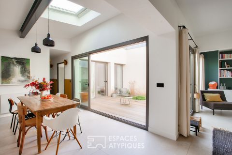 Contemporary loft with patio