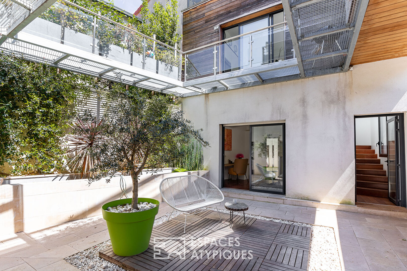 Maison contemporaine d’architecte avec terrasses à Montrouge