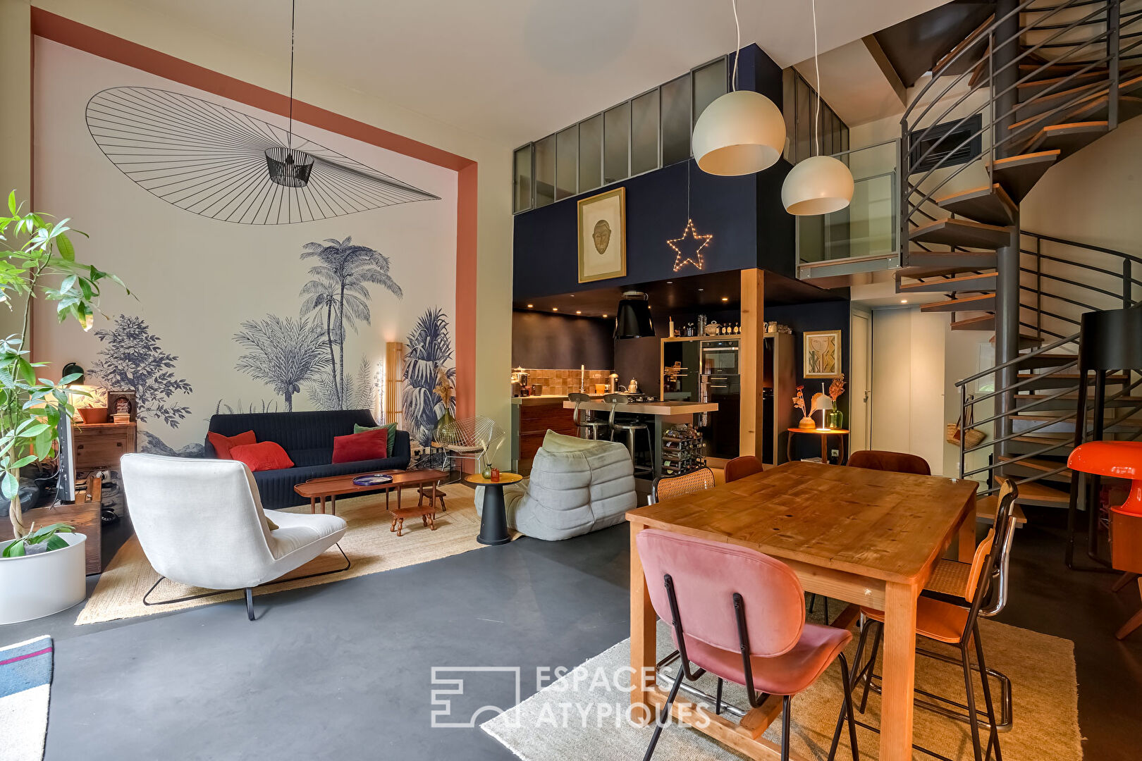 Triplex loft with terrace in former printing works