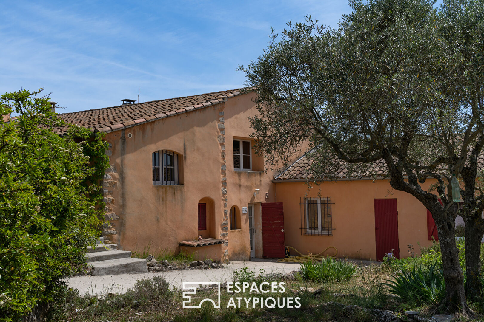 Old renovated farmhouse with rural cottages