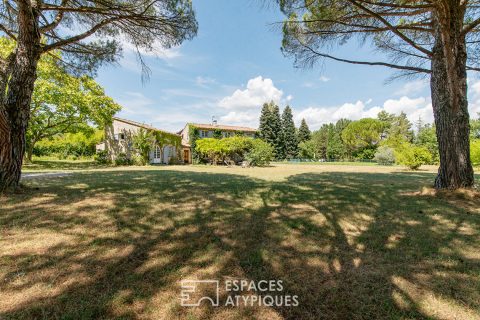 Charming property with gîte, 8600 sqm wooded park and swimming pool