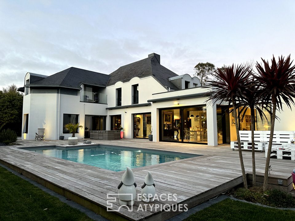 Villa contemporaine avec piscine à Larmor Plage