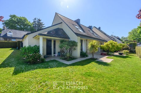 Vannes rive gauche : maison avec terrasse ouest et vue sur le port