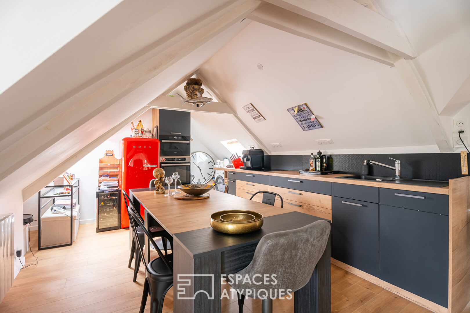 An unusual and charming attic apartment.