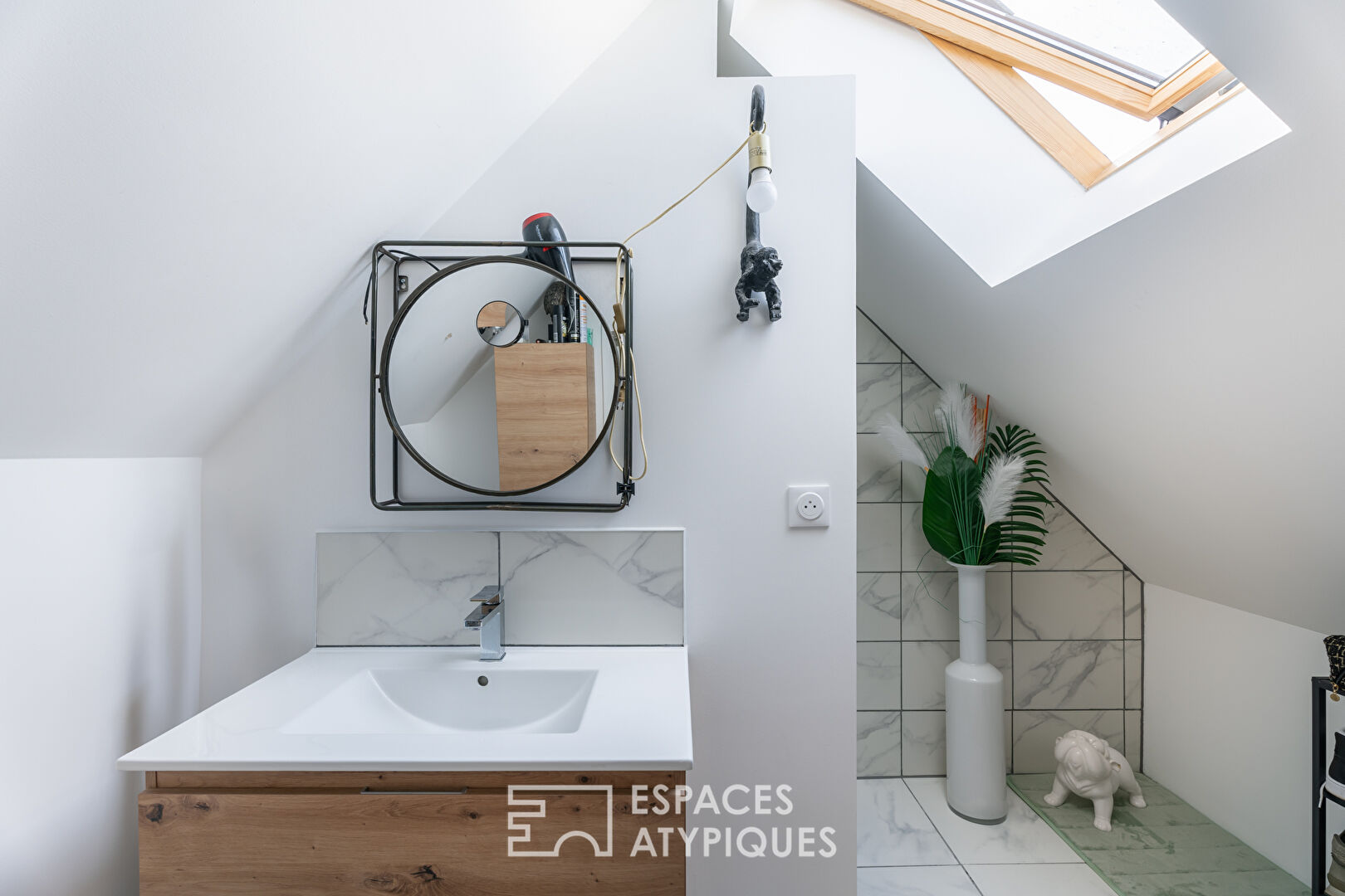 An unusual and charming attic apartment.