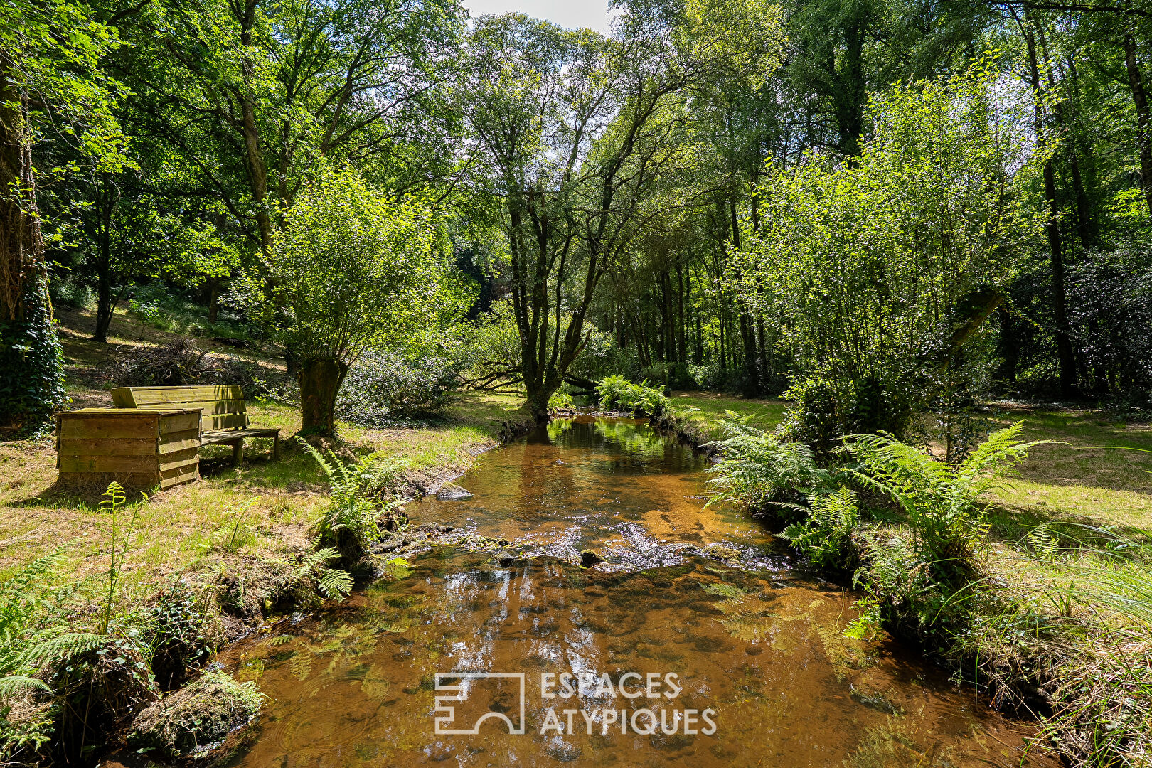 Maison familiale ou projet d’accueil dans un domaine boisé avec piscine chauffée